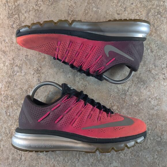 Nike Air Max Shoes Women's 8 Black Orange Pink Silver Cute Ombre Gym Running Gym - Picture 3 of 10